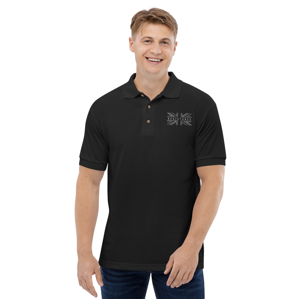 UK Flag Resistance Embroidered Polo Shirt - Army Artists 